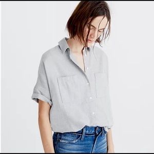 Madewell boxy button-up in super soft flannel